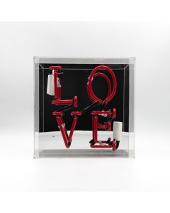 Acryl-Box Neon - Love rot