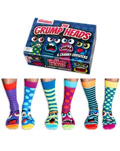 Einzelne Socken im 6er Pack, GRUMP HEADS, Gr. 39-46, mit Geschenkbox