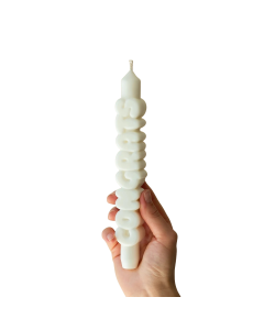 Kerze Taper candle CONGRATS weiss