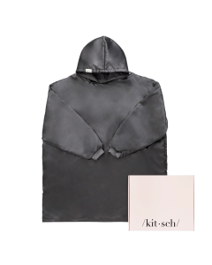 Satinhoodie Glazey Anthrazit