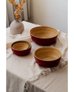 Bowl Bambus M rot