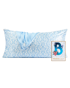 Satin Kissenbezug King Bridgerton Toile de Blue
