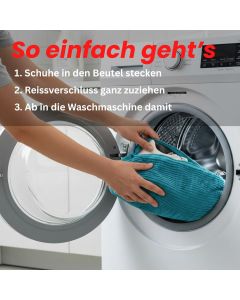 Schuhwaschbeutel blau