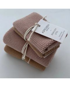 Spüllappen Aus Bio-Baumwolle 2er-Set Gestrickt Solid Macaroon