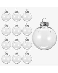 Christbaumkugel 6 cm befüllbar Kunststoff 15 Stück
