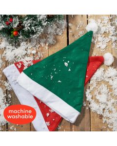 Santa Mütze rot grün 20 Stück