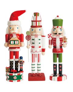 Weihnachts-Nussknacker Soldat 3er-Set 25cm