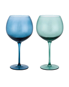 Gingläser Twist 2er-Set grün/blau