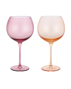 Gingläser Twist 2er-Set pink/peach