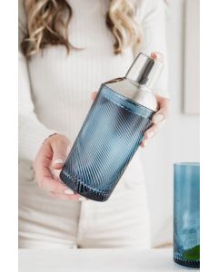 Cocktail Shaker Twist blau