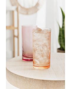 Longdrink Gläser Twist 2er-Set pink/peach
