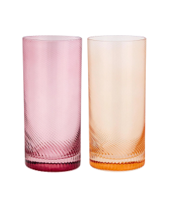 Longdrink Gläser Twist 2er-Set pink/peach