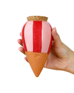 Bewässerungskegel Olla Rot-Rosa Streifen