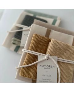 Geschirrtücher Geschenkset Bio-Baumwolle 4er-Set Sonnenblumensamen