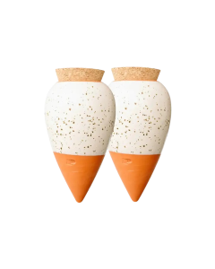 Bewässerungskegel Olla Weiss Gesprenkelt (2er Set)