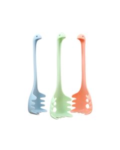 Spaghettilöffel in Dinosaurierform mit langem Griff blau