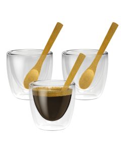 Doppelwandgläser 3er Set Espresso