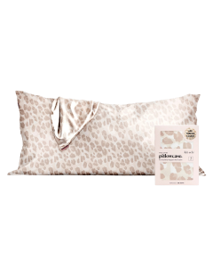Satin Kissenbezug King Leopard