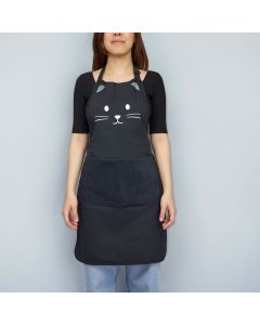 Schürze Schwarze Katze 80cm Polyester