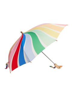 Umweltfreundlicher Kinderregenschirm aus recycelten Materialien LIMITED EDITION mit Meri Meri Design Regenbogenwirbel