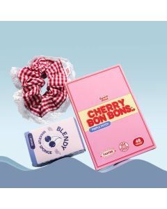 Haargummi rot-weiss Gingham
