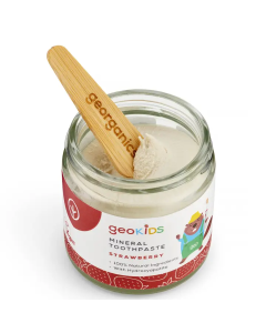Geokids Mineralische Zahnpasta im Glas ohne Fluorid Erdbeere 60ml
