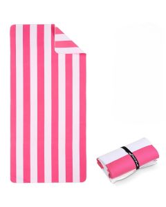 Strandtuch XXL Mikrofaser schnelltrocknendes Badetuch 160x90cm Pink - Weiss