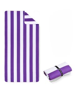 Strandtuch XXL Mikrofaser schnelltrocknendes Badetuch 160x90cm Violett - Weiss