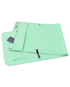 Fitnesshandtuch Mikrofaser mit Reissverschlusstasche 130x48cm Türkis