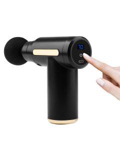 Mini Massagepistole mit vier Massageköpfen