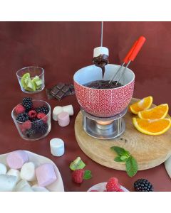 Schokoladenfondue rot
