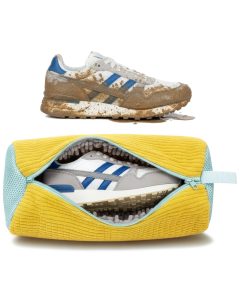 Schuhwaschbeutel gelb