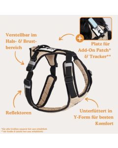 Hundegeschirr Schwarz M