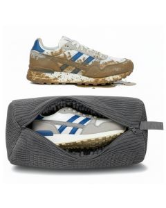 Schuhwaschbeutel grau