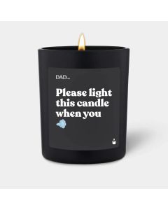 Duftkerze Schwarz Woody Dad... please light this candle when you fart