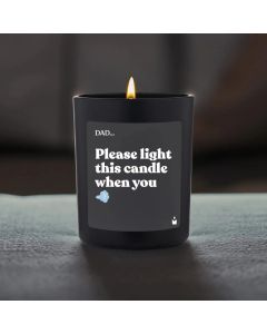 Duftkerze Schwarz Woody Dad... please light this candle when you fart