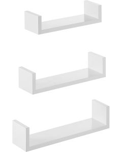 Wandregal Set Schweberegal Hochglanz Weiss