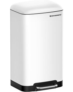 Mülleimer Küche 30L Stahl Weiss