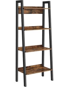 Bücherregal mit 4 Ebenen Industriestil Braun