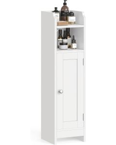 Toilettenschrank Badregal platzsparend verstellbar weiss