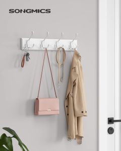 Wandgarderobe Hakenleiste Metall Flur Wolkenweiss