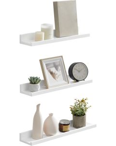 Wandregal Set für Wohnzimmer mattweiss