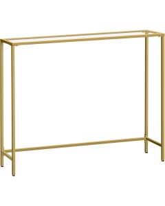 Konsolentisch mit Hartglasoberfläche hellgold-transparent