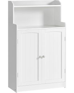 Badezimmerschrank mit Türen und Einlegeböden wolkenweiss