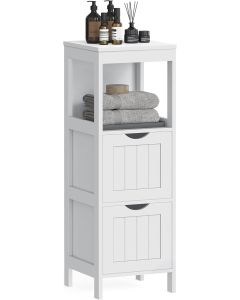 Badkommode Holzregal 4 Etagen Weiss