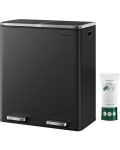 Mülleimer Mülltrennsystem 60L Softclose Schwarz