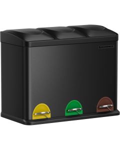 Mülleimer Küche 45L Treteimer Tintenschwarz