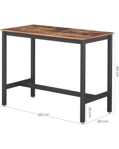 Bartisch Industrie-Design vintagebraun Metall