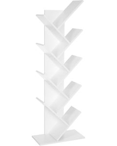 Bücherregal Baumform 9 Ebenen Wolkenweiss