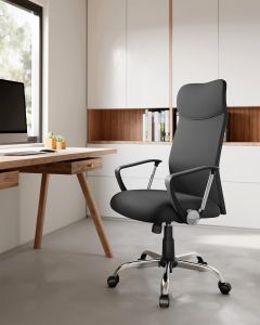 Bürostuhl ergonomisch höhenverstellbar gepolstert schwarz